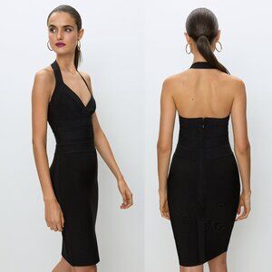 ARITZIA Babaton Alexander Bandage Halter Dress Black Size Small
